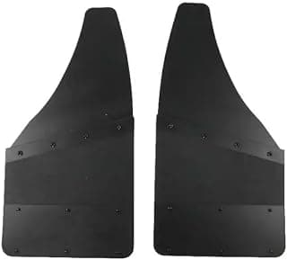 14" Rubber & Stainless Steel Kickback Mudflaps - Rear 2PCS