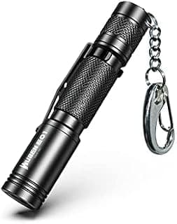 WUEBN E01 Mini LED Flashlight 100 Lumens IP68 Waterproof EDC Flashlight, 3 Modes Suitable for Outdoor Camping, Night Fishing, (Including AAA Batteries)