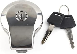 Yuejing Motorcycles Fuel Gas Tank Cap Lock Cover with Keys For Yamaha MAXIM XJ XS 400 550 650 700 750 1100, Aluminum