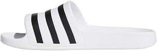 womens adilette Aqua Slides Outdoor Multisport, Footwear White/Core Black/Footwear White, 8 US