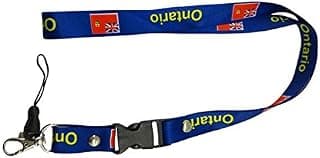 Ontario Canada Provincial Flag Lanyard Keychain Passholder 24 Inches Long New