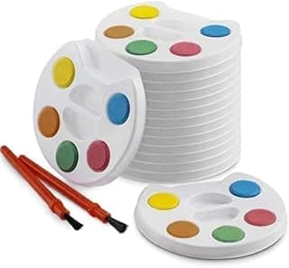 Art Creativity 20-Pack Mini Watercolor Paint Sets - Non-Toxic & Washable - Perfect for Art Parties, Kids Prizes, and Classroom Incentives - Includes Palette Tray and Brushes