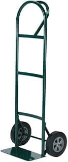 Harper Trucks 600lb Capacity Steel P-Handle Hand Truck, 8 inch Solid Rubber Wheels