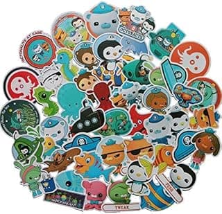 The Octonauts Sticker Pack of 50 Stickers - Waterproof Durable Stickers Classic Cartoon Anime Stickers for Laptops, Computers, Water Bottles (The Octonauts)