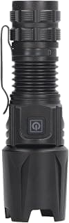 Syrisora Strong Flashlight with Clip Stepless Dimming Rechargeable Flashlight Pocket Work Light for Outdoor