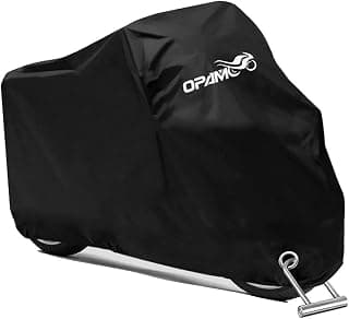 Motorcycle Scooter Cover Waterproof Outdoor - Large Medium XL 250cc 150cc 50cc Scooter Shelter for Harleys All Weather Motorbike Protection with Lock Holes Tear-Proof Heavy-Duty(Black)