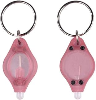 Mini Portable Led Camping Flashlight Light Key Ring Keychain Torch Lamp Gift Pink + Red Creative and Exquisite Workmanship