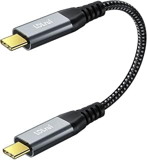 Short USB C to USB C Cable 10Gbps Data Transfer - 1FT,LDLrui USB C 3.1 Gen 2 Cable Supports 100W Charging 4K Video Output Monitor, for MacBook Pro, Galaxy S21, iPad Pro, Samsung T7 SSD, and More