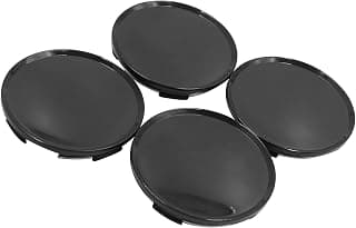 ACROPIX Universal 63mm Dia 4 Clips Car Vehicle Wheel Tyre Tire Center Hub Covers Caps Black - Pack of 4