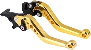 for Pit Bike levers Senyar Clutch Brake Levers CNC Aluminum Motorcycle Clutch Drum Brake Lever Handle 22mm 7/8" for Motorcycles Below 400cc Small Displacement Motorcycles Mopeds (Gold)