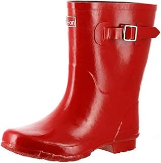 Mid Calf Rain Boots | Specially Designed For Wide Feet, Ankles & Calves | Half Height Wide Calf Rain Boots for Plus Size Women | 100% Waterproof Wide Calf Rain Boots - Mid Calf