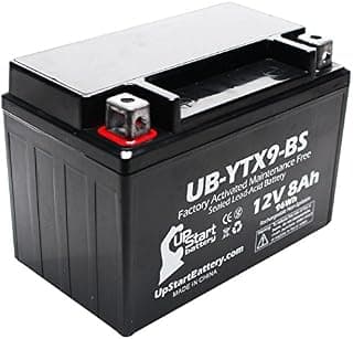 YTX9-BS Battery Replacement (8Ah, 12v, Sealed) Factory Activated, Maintenance Free Battery Compatible with - 2003 Polaris Predator 500, 2008 Suzuki GSX-R600, 2007 Suzuki GSX-R600, 2006 Suzuki GSX-R600