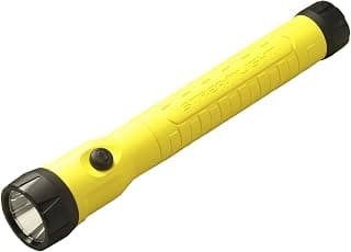 Streamlight 76411 PolyStinger LED HAZ-LO Intrinsically Safe Rechargeable Flashlight with 12-Volt DC Charger, Yellow - 130 Lumens
