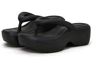 Women's Platform Flip Flop with Arch Support Casual Comfortable Wedge Flip-Flops Summer Beach Sandals Thong Slippers