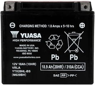 Yuasa YUAM620BH YTX20HL-BS Battery, One Size