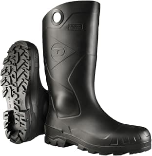 Dunlop 8677613 Chesapeake Boots with Safety Steel Toe, 100% Waterproof PVC, Lightweight and Durable Protective Footwear, Size 13