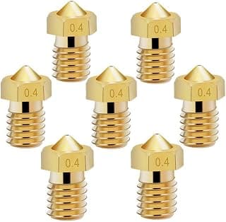 14 Pcs M6 3D Printer Nozzle 0.4mm Extruder Brass Nozzle Print Head for 1.75mm Filament E3D V5 V6 Makerbot