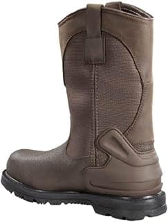 Mens 11" Wellington Waterproof Steel Toe Leather Pull-on Work Boot Cmp1270 Mid Calf Boot