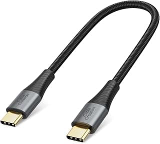 Short USB C to USB C Cable, CableCreation Type C Fast Charging USB C Cable 0.8FT, Double-Braided Exterior Compatible with Galaxy S23 Ultra S22 S21 S20 Note 20, MacBook, iPad Mini 6, iPad Pro 2020