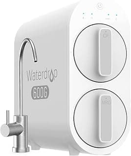 Waterdrop G2P600 Reverse Osmosis System, 600 GPD Tankless RO Water Filter System, Under Sink RO System, 7 Stage Filtration, 2:1 Pure to Drain, Reduce TDS, FCC Listed, USA Tech