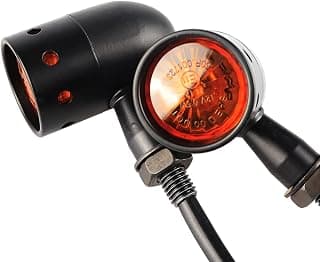 Motorcycle Turn Signals Brake Light Black Smoke Amber Lens for Harley Suzuki Yamaha Kawasaki (Black)
