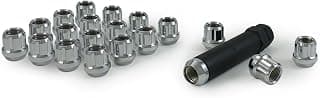 Gorilla Automotive 20083SD Small Diameter Acorn Open End Chrome 5 Lug Kit (1/2-Inch Thread Size)-Pack of 20