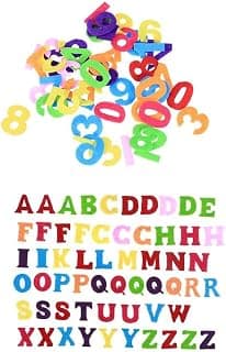 100 in 1 Colorful Felt Non-Woven Fabric Alphabet Letters Numbers Craft Handmade Accessory for Scrapbooking(Random Style)