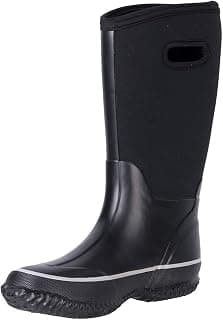 Women's Neoprene Natural Rubber Rain Boots Snow Boots Winter Warm Waterproof Insulated Barn Rain Boots for Ladies