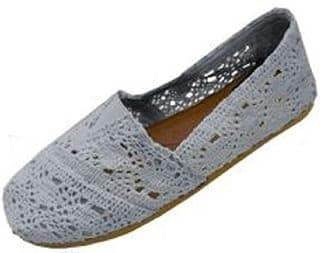 Shoes 18 Womens Canvas Crochet Slip on Shoes Flats