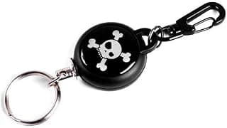 Retractable Key Holder, duty Retractable Key Chain with 23.6 Inches Steel Wire Rope, Black