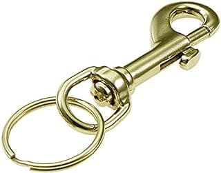 Lucky Line 3" Solid Brass Bolt Snap with 1" Brass Split Key Ring (45001)