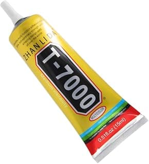 MMOBIEL T-7000 Multipurpose High Performance Industrial Glue Semi Fluid Black Adhesive Incl. Precision Tips for Clean Working (15ML / 0,51 oz)