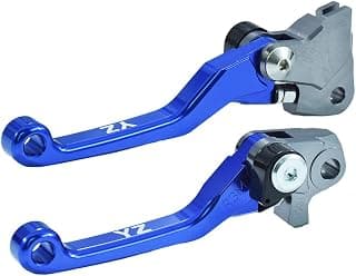 KZLM Motorcycle Billet Foldable Brake Clutch Lever Handle CNC Aluminum Pivot for YZ125/YZ250 15-22 YZ250F/YZ450F/YZ426F 09-22 YZ125X 17-22 YZ250X 16-22 YZ250FX 20-22 YZ450FX 19-22(Blue)