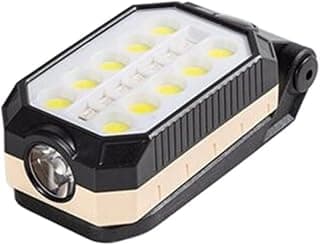 VEMMIO Flashlight Portabl Rechargeable Flashlight Magnet Hook Work Lantern Torch + Built-in Battery