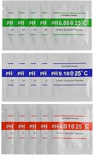 Nynelly 15pcs/Set pH Meter Buffer Solution Powder for Precise and Easy for Precise pH Calibration Powder Solution 4.01,6.86,9.18