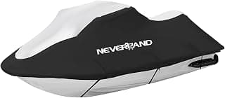 Neverland Jet Ski Cover 3 Seats Heavy Duty Waterproof 210D with 2 Air Vent Marine Grade UV Resistant Fits Yamaha Sea-Doo