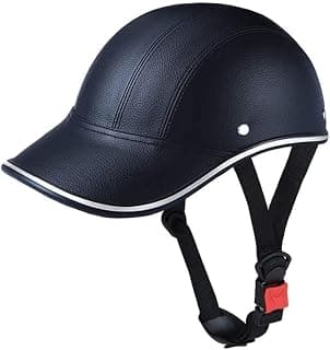 Baseball Cap Style Helmet, Adult Low Profile Motorcycle Skull Cap Helmet, Men's Women's Cool Open Face Half Helmet DOT/ECE Approved for Scooter Cruiser Jet Style Moped ATV A