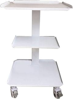 INTBUYING Dentist Cart Multi-Function Mobile All High-Carbon Steel Utility Ultrasound Rolling Trolley 3 Layers Trolley Weigh-Scale 40-70kg with Brake Wheels for Dental Hospital Nurse Emergency Lab
