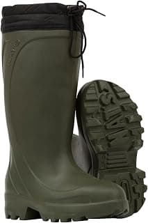 NAT'S 1530, Ultra Light EVA Waterproof Wellington Boots with Removable Foam Liner, Comfortable up to -94°F / -70°C, Green Smoke, 7