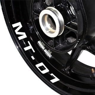 YLFDC Motorcycle Reflective Rim Wheel Decal Kit,Waterproof Tire Rim Stickers Decoration for YAMAHA MT-07 MT07 (Silver)