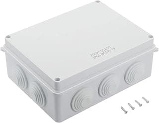 LeMotech ABS Plastic Dustproof Waterproof IP65 Junction Box Universal Electrical Project Enclosure White 7.9"x 6.1" x 3.1" (200mmx155mmx80mm)