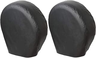 NIGOOLATA Tire Covers Set of 2, Trailer RV Truck Waterproof Wheel Cover Fit 30-32 Inch Tire Diameter (Heavy Duty, Black)