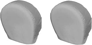 EXPLORE LAND Tire Covers 2 Pack - Tough Vinyl Tire Wheel Protector For Truck, SUV, Trailer, Camper, RV - Universal Fits Tire Diameters 23-25.75 inches, Charcoal