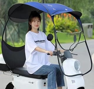 KTTR Electric Motorcycle Canopy Battery Car Window Cover Rain Protection Thickened Tram Canopy Shade Sun Scooter Umbrella