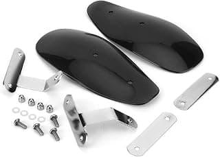 Aramox 10mm/0.4in Universal Motorcycle Hand Guard Wind Deflector Protector Windshield Deflectors(black)
