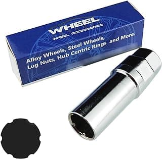 WHEEL CONNECT Lug Nuts Key for Spline Drive Lug Nuts and Bolts, 6 Point Spline Lug Nuts Socket，19 mm (3/4”) & 21 mm (13/16”) Hex,Chrome Finish, Light Version.
