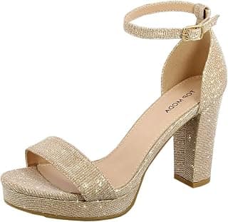 Platform High Heel Open Toe Dress Sandal Over the Toe Strap