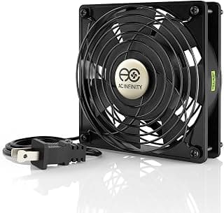 AC Infinity AXIAL 1225, Quiet Muffin Fan, 115V 120V AC 120mm x 25mm Low Speed, UL-Certified for DIY Cooling Ventilation Exhaust Projects