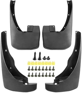 A-Premium Set of 4PCS Mud Flaps Splash Guards Mudguards Mudflaps with Hardware Accessories Compatible with Nissan Frontier 2005-2022 2023 Pickup, Black Color, Front and Rear (Driver & Passenger Sides)