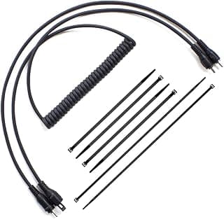 UTSAUTO Electric Shield Power Cord Helmet Heated Face Shield Cord Retractable Shield Heated Visor Cord with Flixed Clip and Buckles
